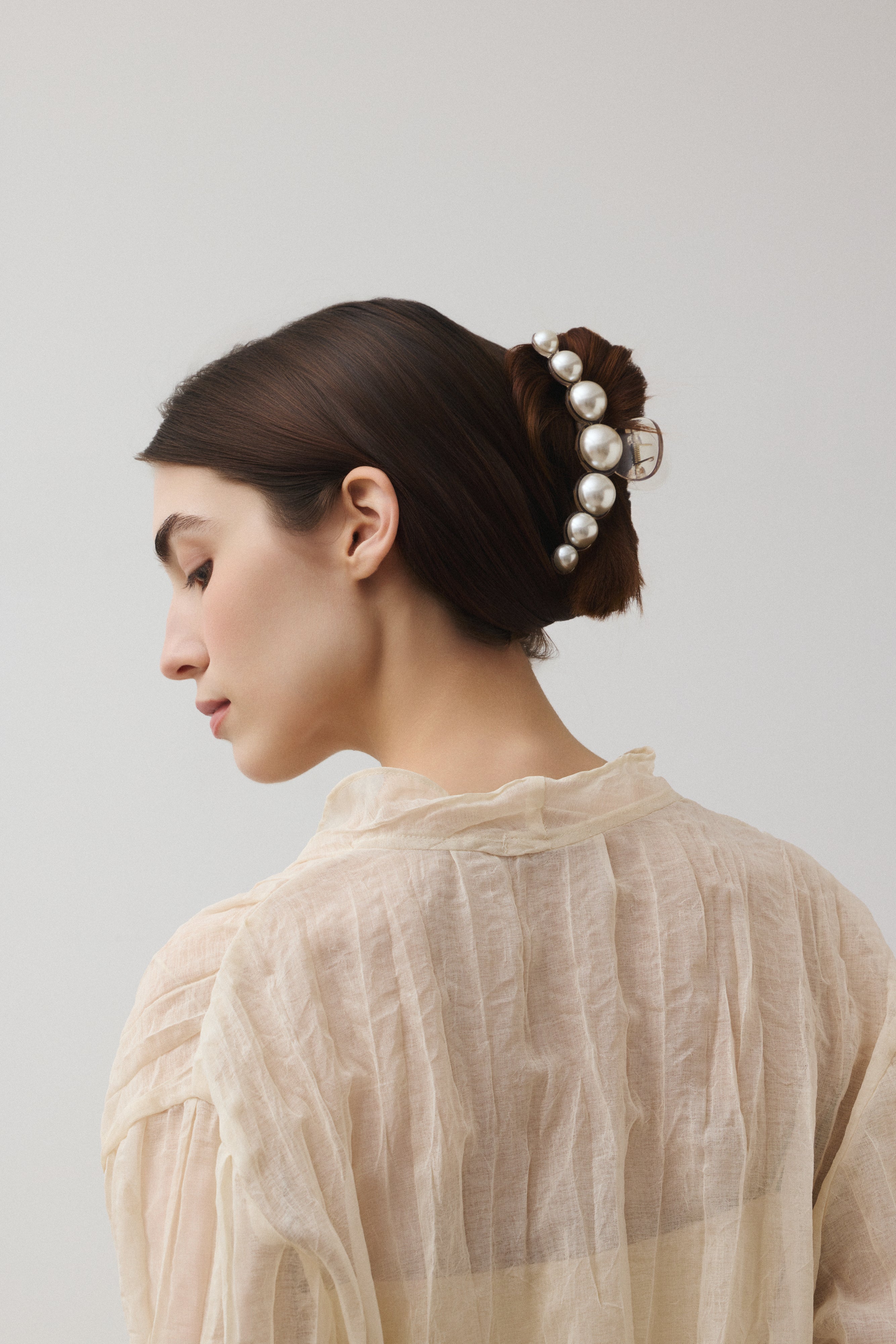 HAIRSTAR パールヘアクリップWH
